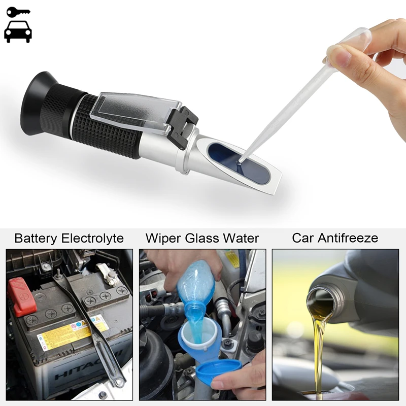 

Universal Hand Held Automotive Engine Antifreez Refractometer Freezing Point Urea Adblue Battery Fluid Glass Water Tester Meter