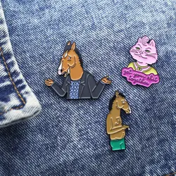Interesting Anime Enamel Pins Fashion Cartoon Badges Collecting Send Friend Fans Boutique Medal Gift Metal Brooch