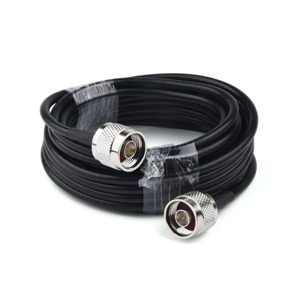 1-20M RG58/50-3 RF Coaxial Cable N Male to Male Extension For 4G LTE Cellular Amplifier Signal Booster Antenna