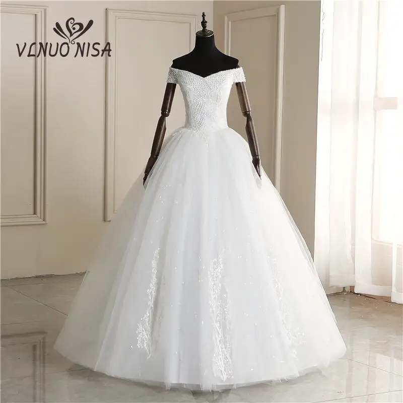 Delicate Lace Embroidery Applique Pearls Wedding Dress Vestidos De Novia Sweetheart Bridal Gown Plus Size Robe De Mariage 30