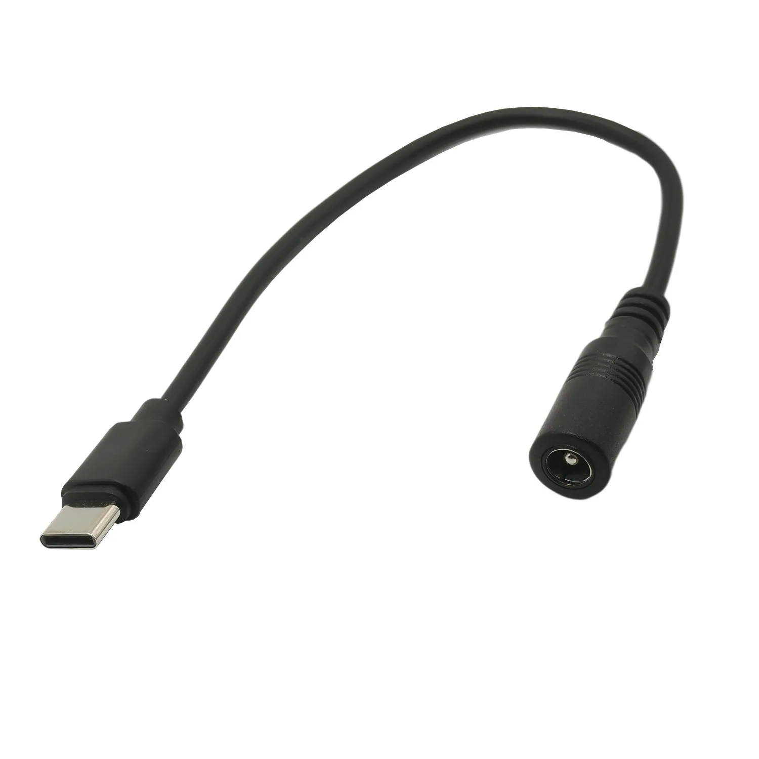 22AWG typ C Power typ adaptera C USB męskie do DC 5.5x2.1mm złącze żeńskie gniazdo Jack ładowania zasilacza USB C 5V