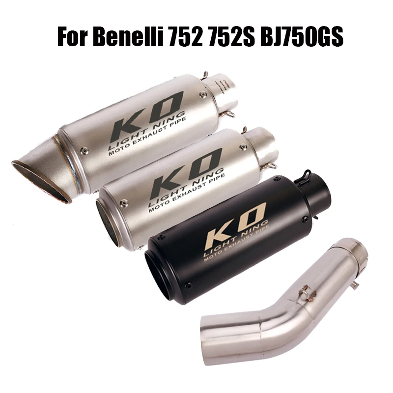 

Exhaust Mid Link Pipe For Benelli 752 752S BJ750GS Escape 51mm Muffler End Tip Modified Motorcycle Connect Tube Slip On Section