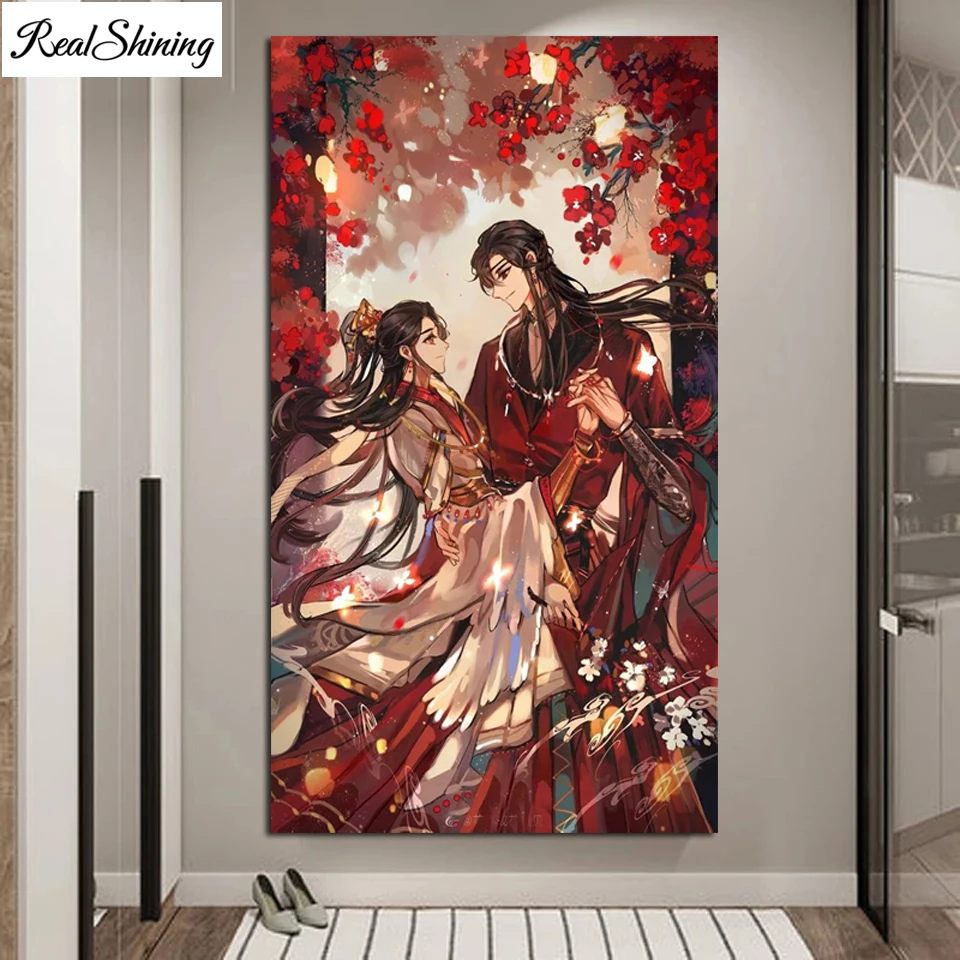 Fantasy Anime lovers Diamond Painting Tian Guan Ci Fu Full Diamond Embroidery Rhinestones Cross Stitch Diamond Mosaic T281