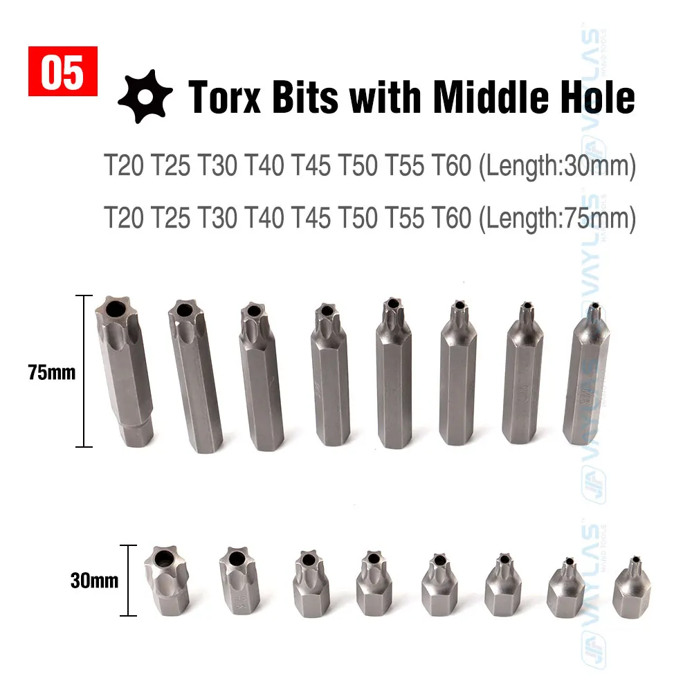 75 sztuk 30 i 75mm wiertło do wkrętarki bity głowica cylindra bity dodecongonalne bity sześciokątne Torx bity Torx bity z środkowymi otworami gniazda