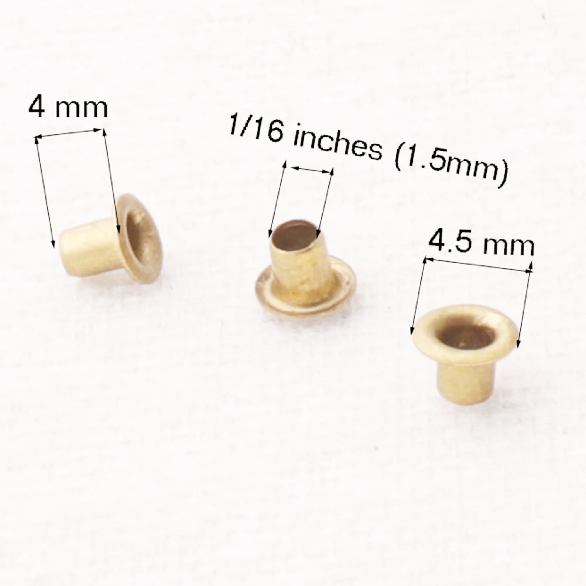 100 pcs Bronze MINI eyelets 1/16\