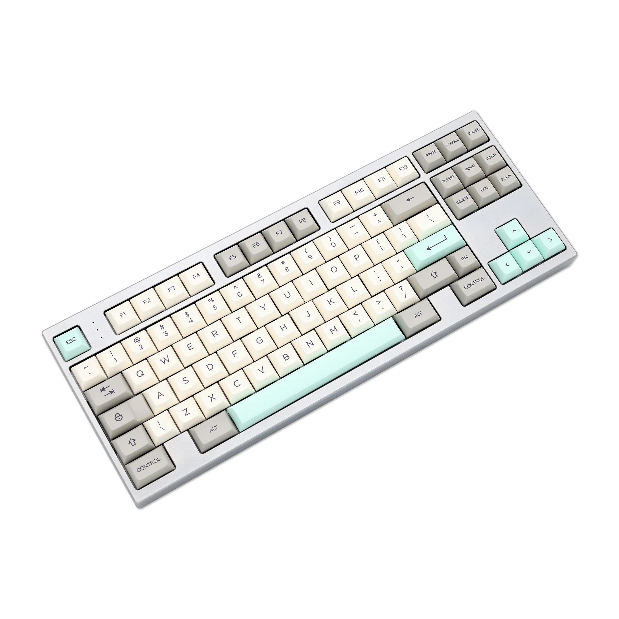 WM Elegant Beige Grey Dye Sub Keycap Thick PBT DSA Profile for keyboard 87 tkl 104 ansi xd64 bm60 xd68 bm65 bm68