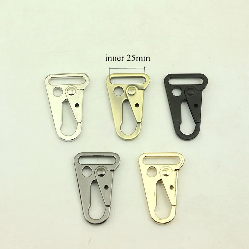 

20Pcs 25mm Black Metal Hook Buckles Snap Trigger for Dog Collar Webbing Chain Clasp Bag Strap Hang Buckle Accessories