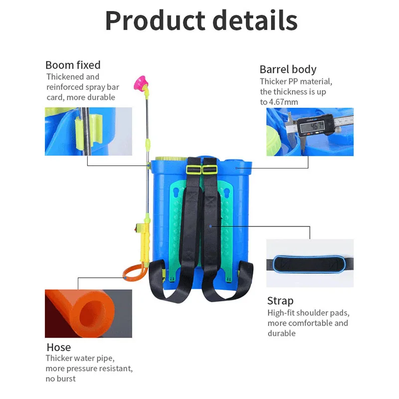 Rechargeable Agricultural Fight Drugs Machine Knapsack High-pressure Disinfection Pesticide Watering Electric Sprayer