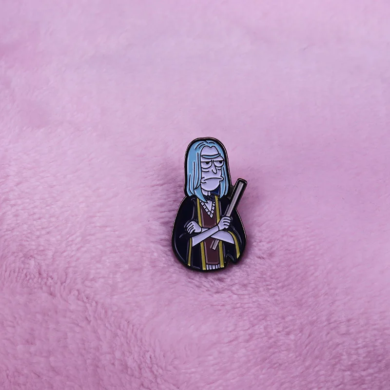 Broche de Rick de maestro imaginario, amantes de dibujos animados, científico loco, nerd, relleno de medias