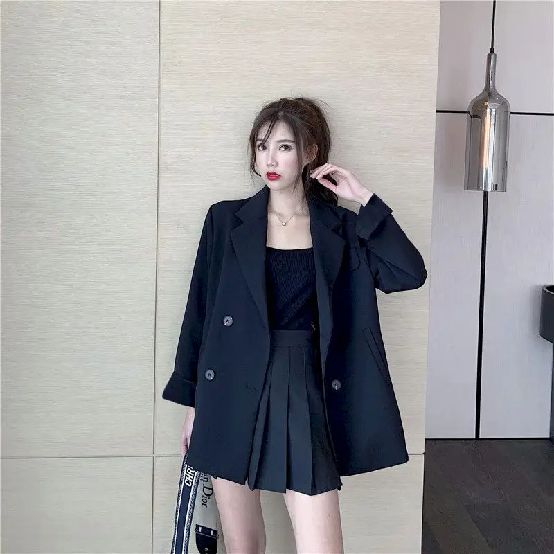 2024 Spring Summer Suit Women Skirt Oversized Plus Fashion Goth Elegant Two Piece Blazer And Skirt Set Lady Uniform Woman Dress