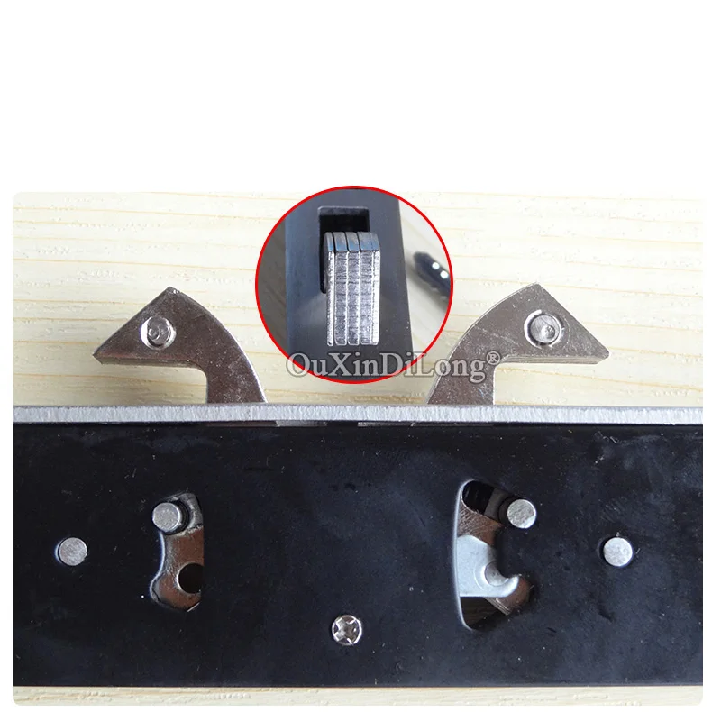 1PCS Stainless Steel Sliding Patio Door Mortise Latch Double Hook Lock Invisible Door Locks with 3PCS Cross Keys CD80