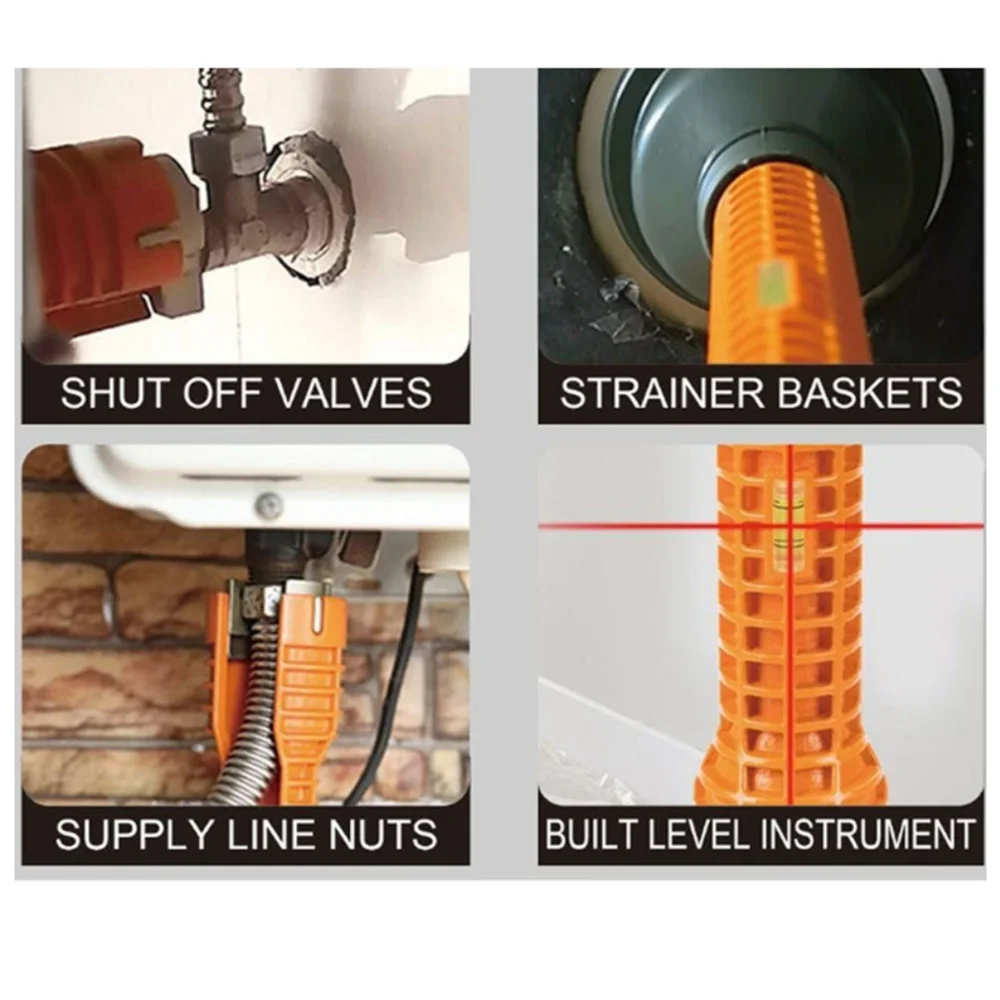 5 In 1 Flume chiave antiscivolo lavello da cucina chiave di riparazione rubinetto del bagno assemblaggio idraulico chiave di installazione strumenti per la casa