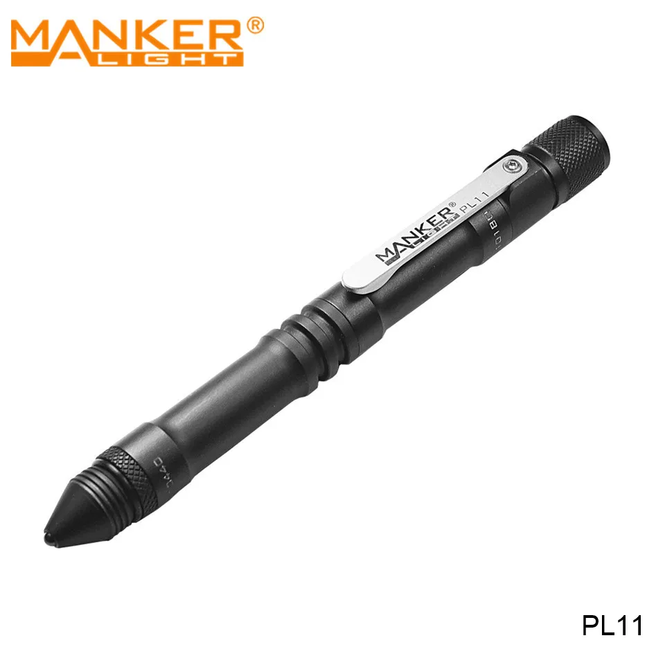 Manker PL11 Micro USB Rechargeable 10180 Battery Pen Flashlight Daily Carrying Self Defense Window Breaker Pen Torch Light