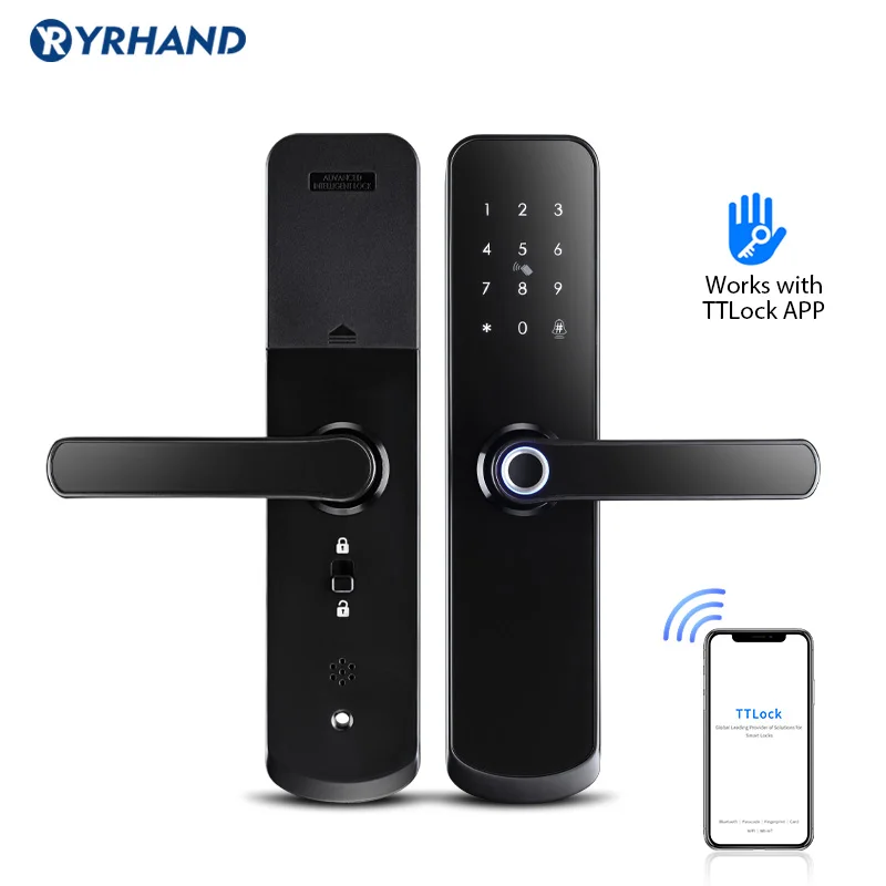 X6 Yrhand Electronic Lock Waterproof Biometric Fingerprint Door Locks Bluetooth Digital Keypad Door Lock TTlock App Smart Lock