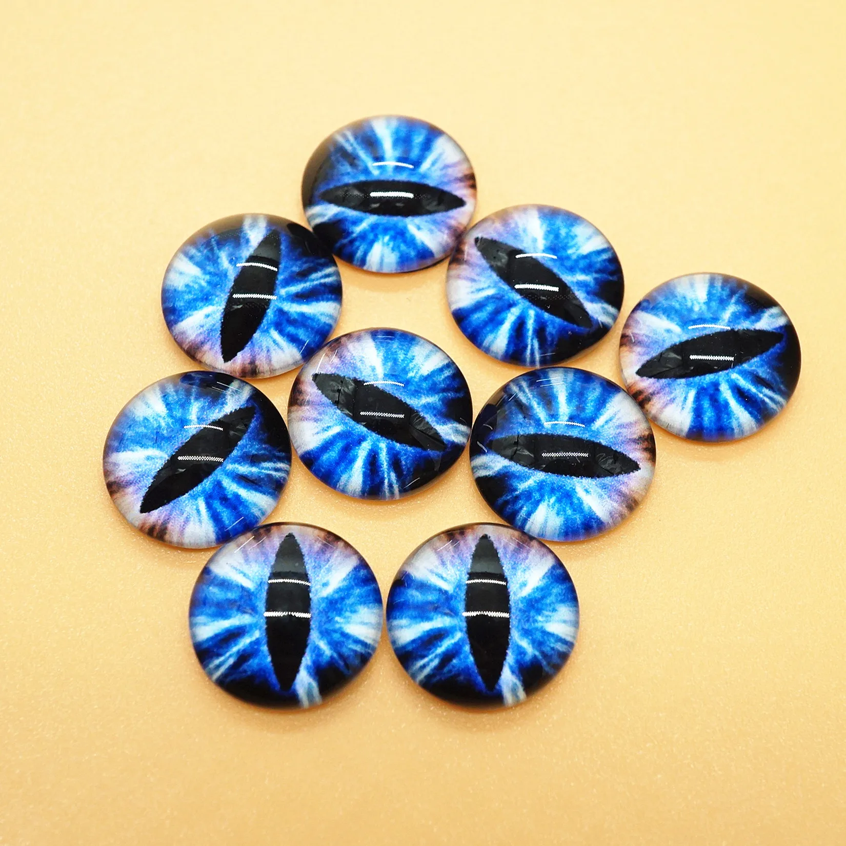 8MM10MM12MM mix Round pupil Dragon Eyes photo Cabochons for making bracelet necklace pins brooch craft supplies