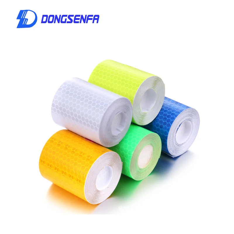 5cm*3m Reflective Safety Warning Tape Safety Caution Adhesive Reflective Warning Sticker For Truck Motorcycle Bicycle Car