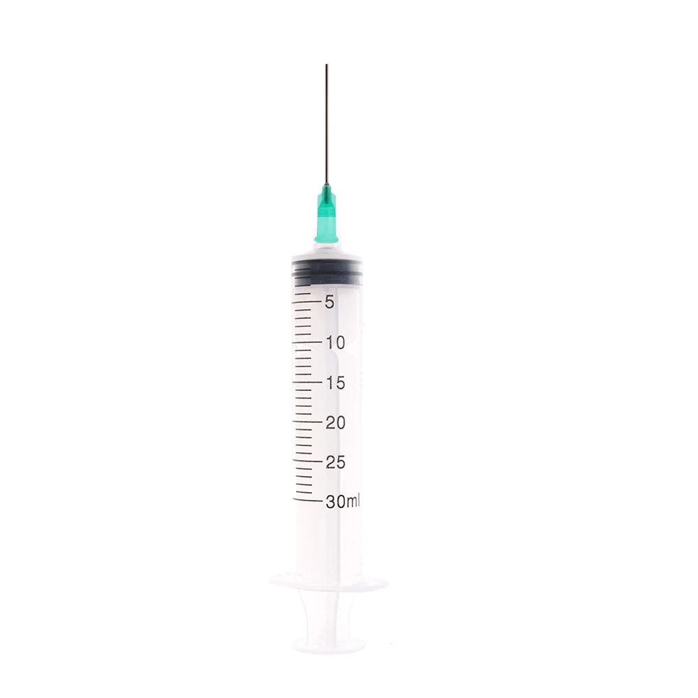 

30ml Industrial Syringes with 18G x 1-1/2" Blunt Tip Fill Dispensing Needle and Plastic Cover (Pack of 10)