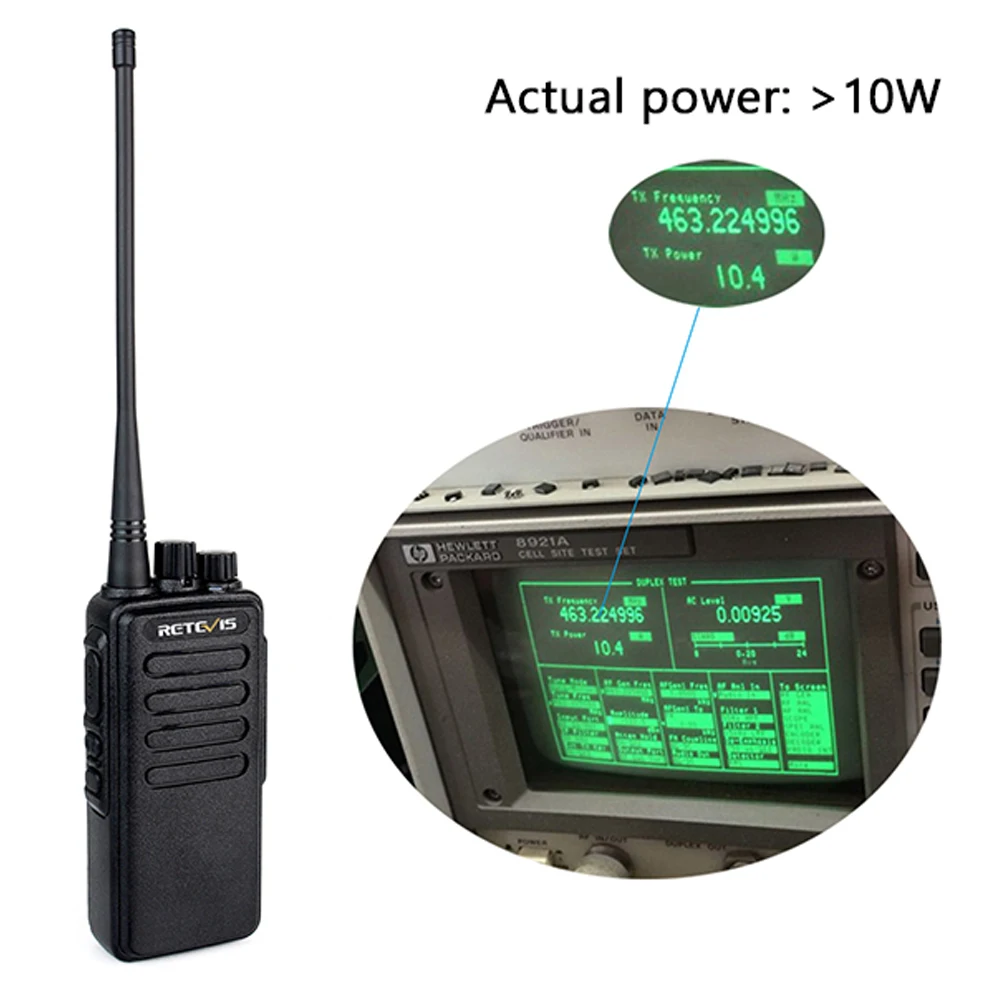 10W High Power Walkie Talkie 6PCS Retevis RT1 VHF (or UHF) Analog Long Range Two Way Radios For Business Factory Warehouse Farm