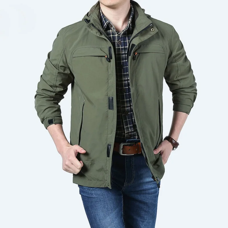 

Men's Breathable Bomber Jacket Spring Autumn Multi-pockets New Tactical Jackets Windbreaker Men Coat Outdoor Sportswear 4xl