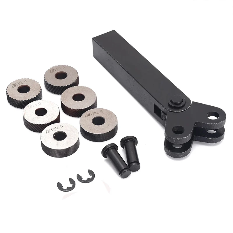 Dupla Roda Knurling Tool Kit Linear Pitch Knurl Grupo Aço Lathe Cutter Pcs 0.5 mm mm mm