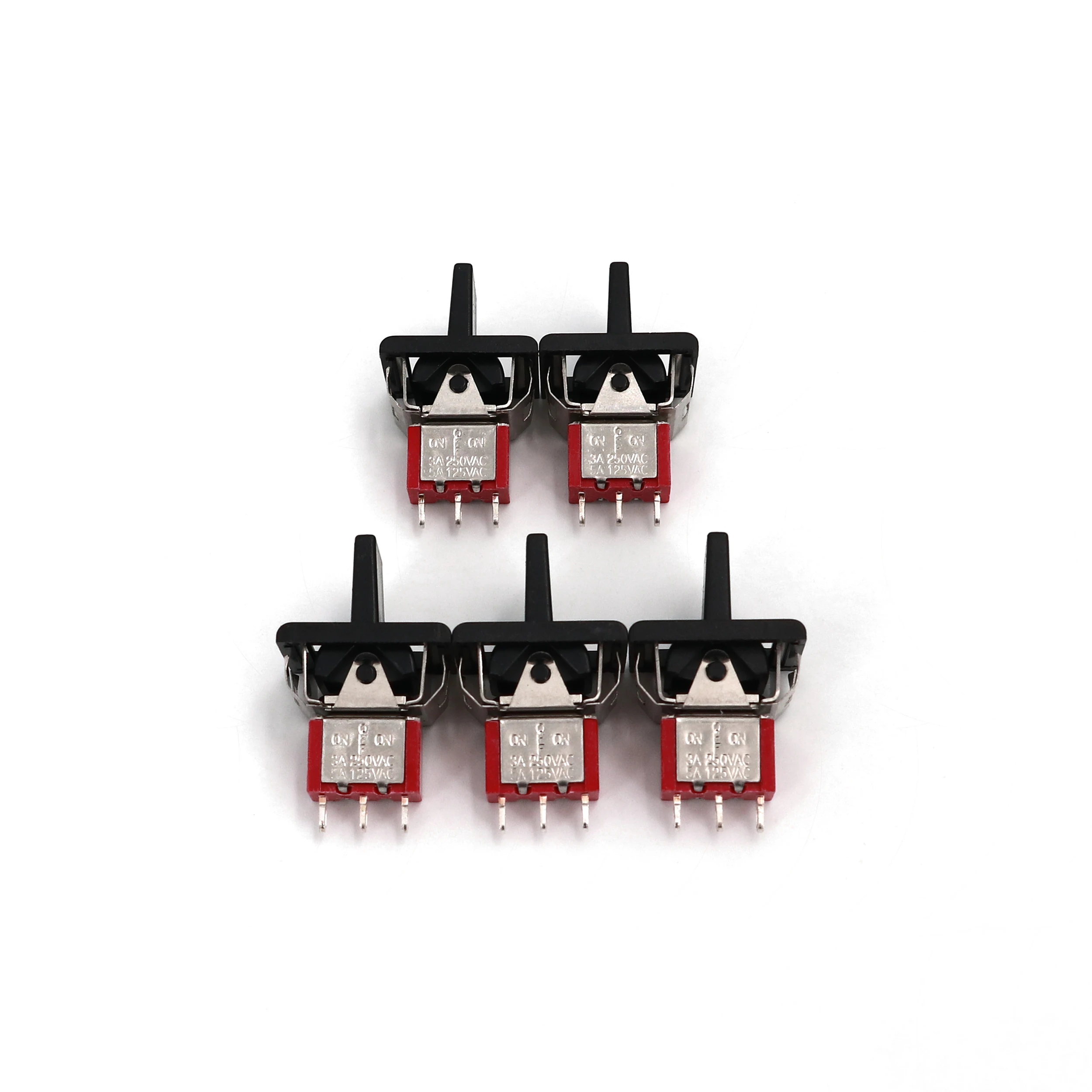 

5Pcs SH R8016 SPDT 3Pin Mini Toggle Switch ON-OFF-ON Maintained 3 Position