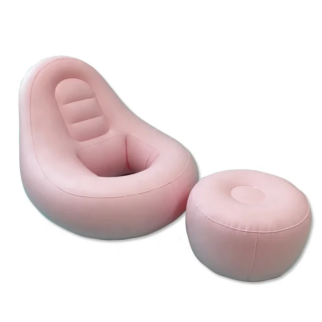 

inflatable hip booty sofa lounger bean bag with foot stool