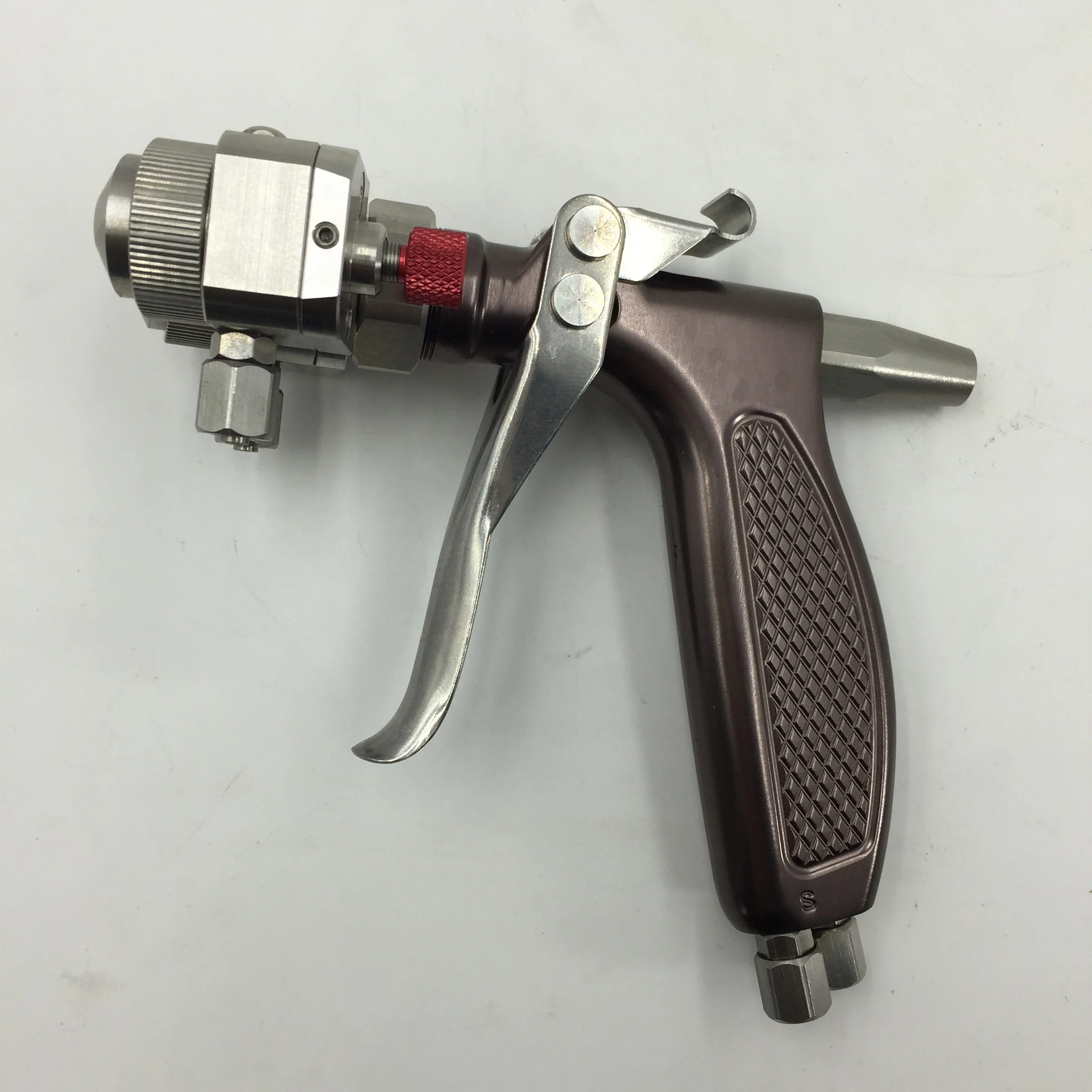 Double Head Mini Spray Gun High Pressure Chrome Paint Airbrush Spray Gun