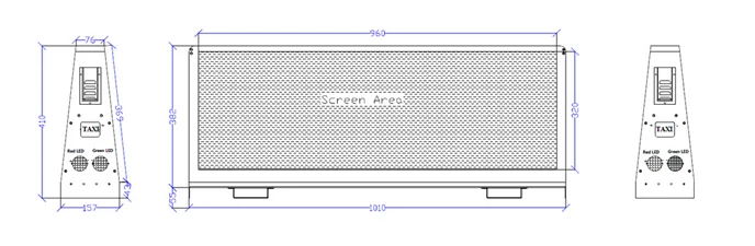 Taxi LED auto display preis/led taxi display signage