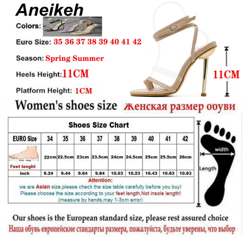 Aneikeh 2024 Summer New Sandals Women Shoes Transparent Color Matching Electroplating High Heel Toe Sandals Heels Party Pumps