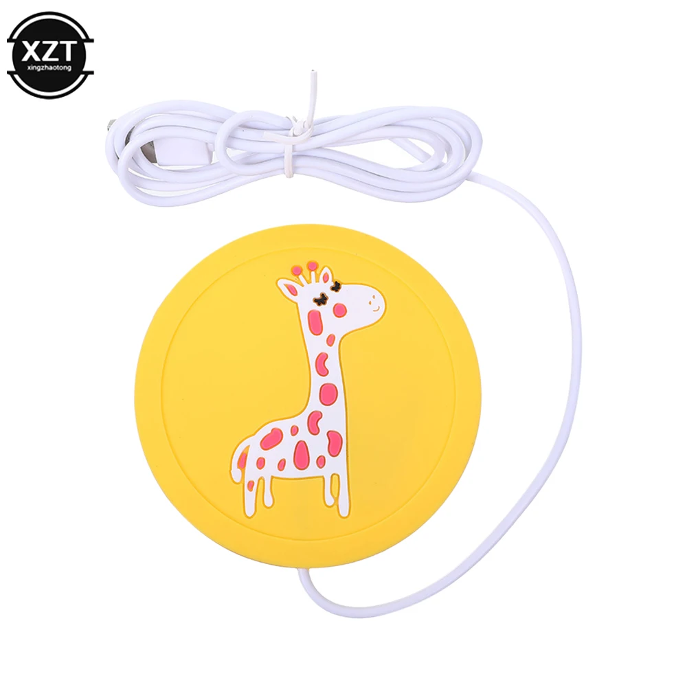 USB Power Supply Warmer Heating Cup Mat Pad Coasters for Office Gadget Cartoon USB Milk Tea Water Cup Mat Non-slip Mat