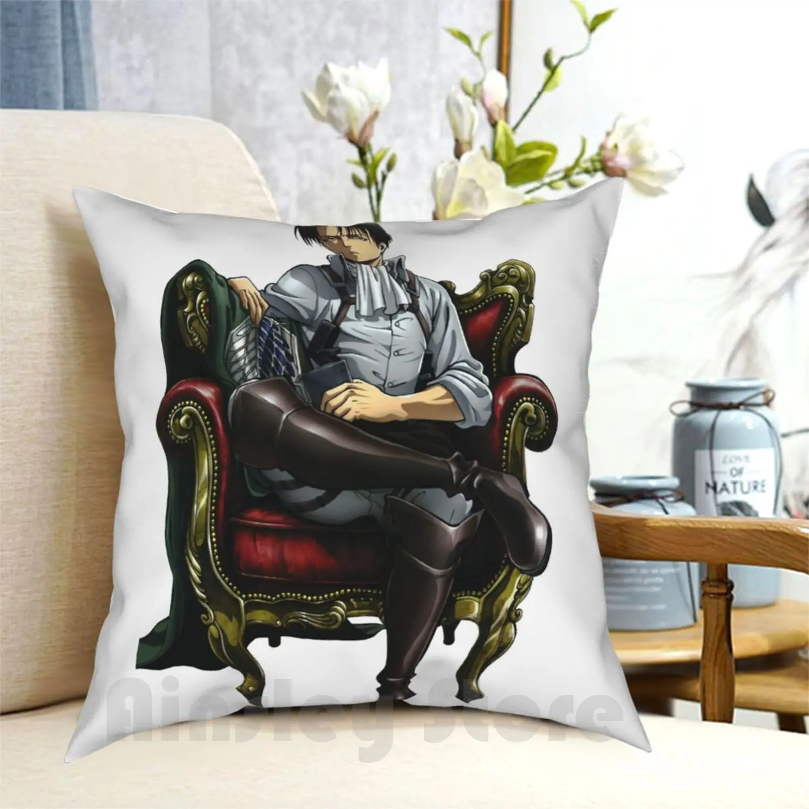 Captain Levi Pillow Case Printed Home Soft DIY Pillow cover Attack Titan Shingeki Kyojin Anime Sleeve Freak Captain Tv