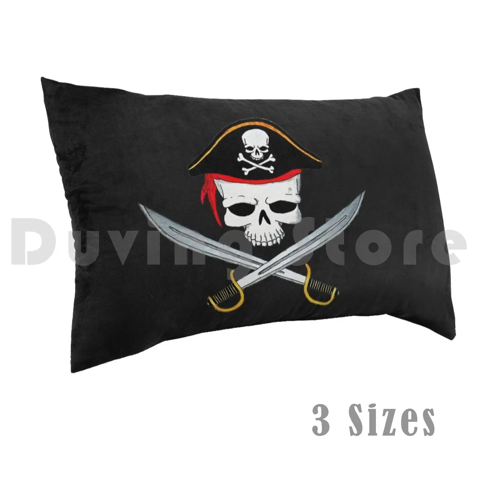 Jolly Roger Pillow Case Printed 50x75 Jolly Roger Pirate Pirate Flag Skull Saber Cap Swords Pirate Captain