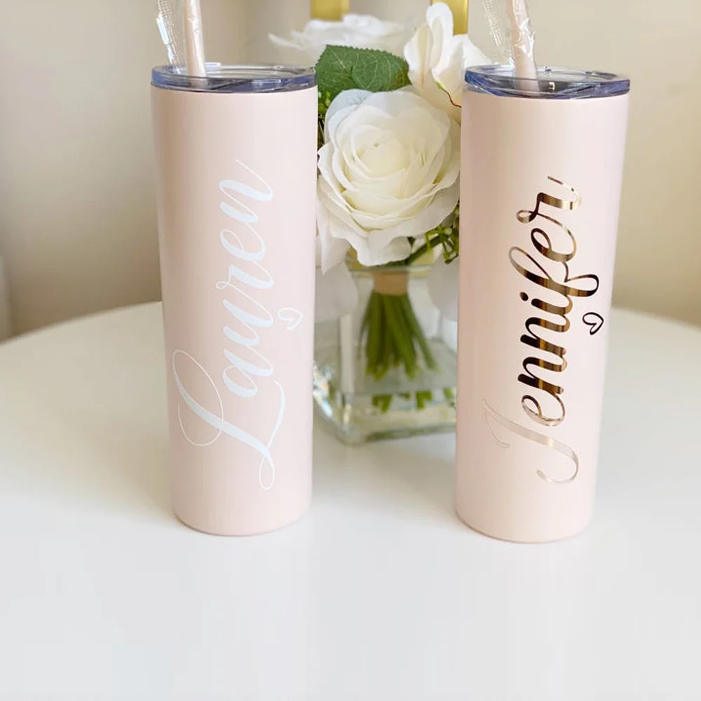 

Personalized Tumblers Custom Wedding Party Tumblers Bridesmaid Tumbler 20 oz Tumbler With And Bridesmaid Customizable Object