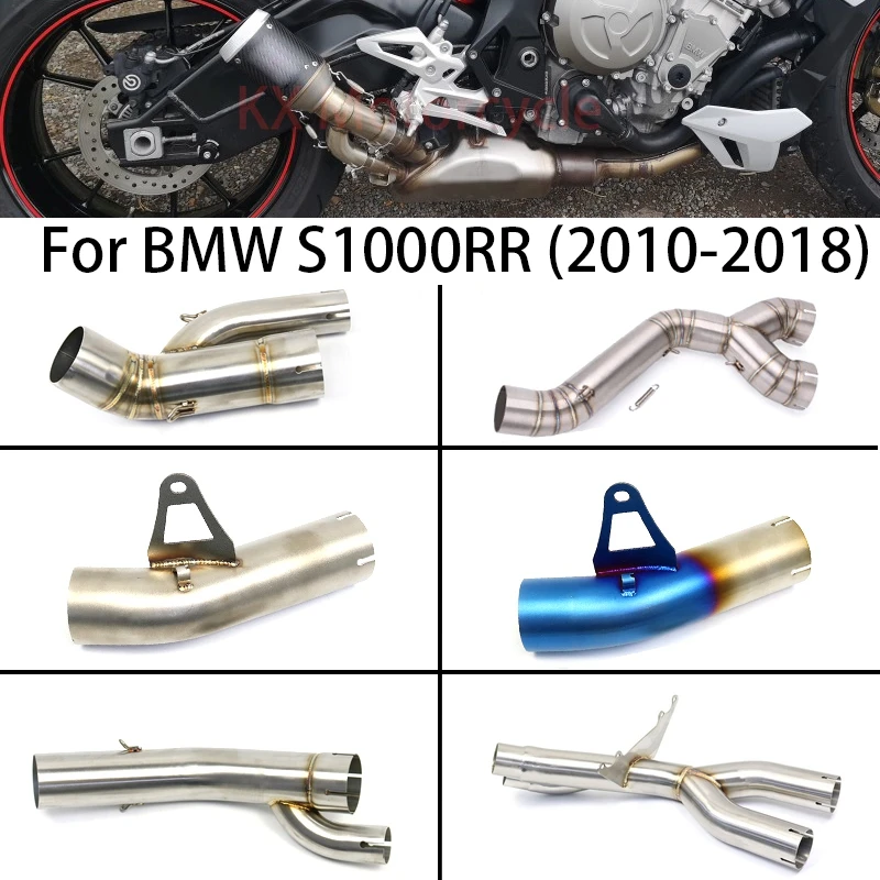 

Motorcycle Exhaust Middle Mid Link Pipe Muffler Tube For BMW S1000 S1000RR 2010-2018 Motocross Escape moto accessories