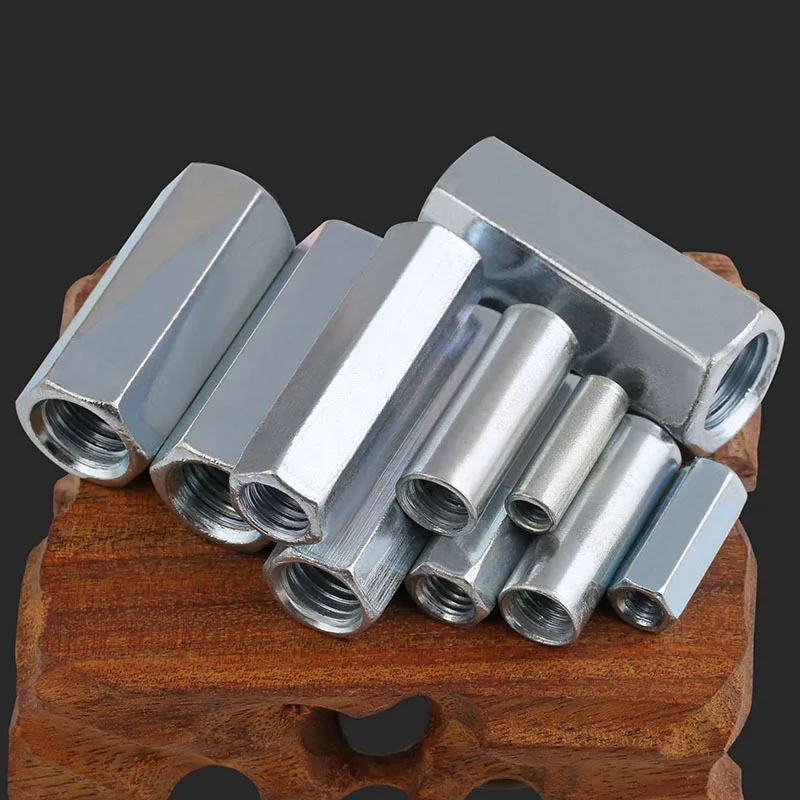 Galvanized envexed hexagonal nut/screw wire connection nut/extended round joint nut M6-M12 1PCS