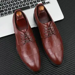 Handmade Italian Style Retro Men Leather Dress Formal Business Oxfords Shoes Men's  Party Shoes Big size 2020 ttyh6