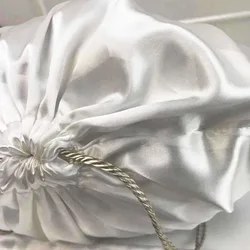 Grande saco de cordão de cetim de seda saco de cabelo perucas maquiagem jóias festa de casamento armazenamento à prova de poeira sacos de embalagem organizador reutilizável