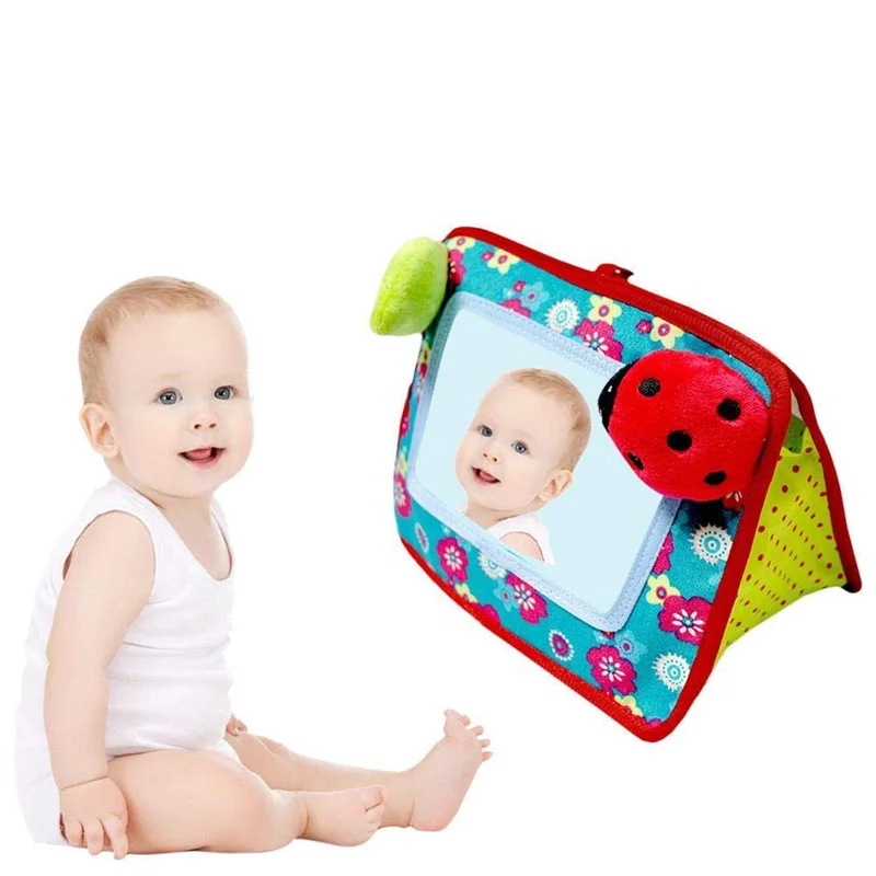 Baby Floor Mirror Toy Children Hanging Rattle Toys Infant Kids Discover and Play Activity Mirror Developmental Toy