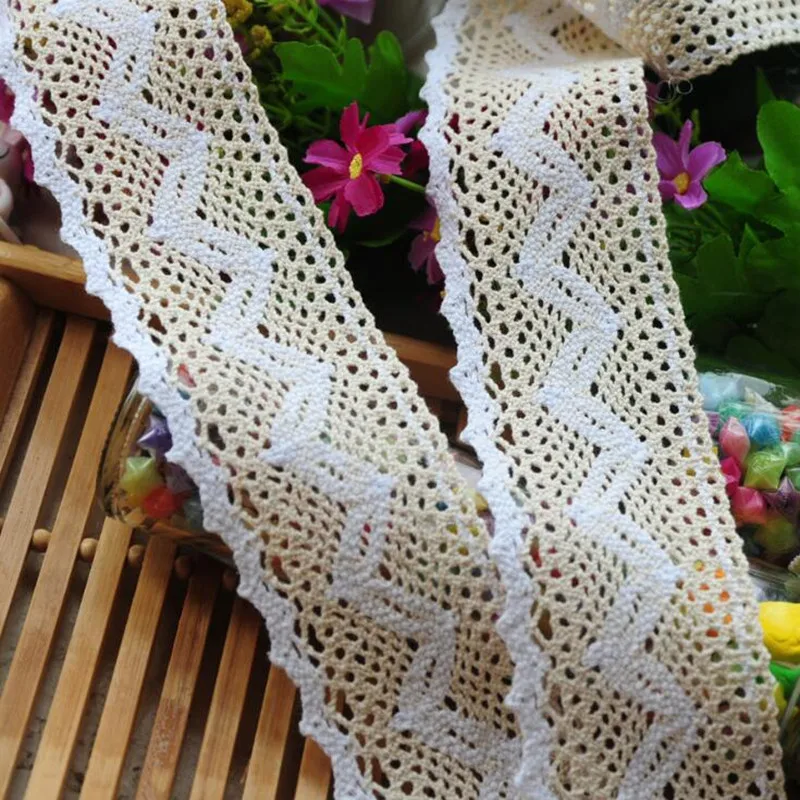 5 Yards 6cm Width Sew Lace Ribbon Trim Guipure Craft Decoration Scrapbooking Embroidery Gift Packing. 5BB5487