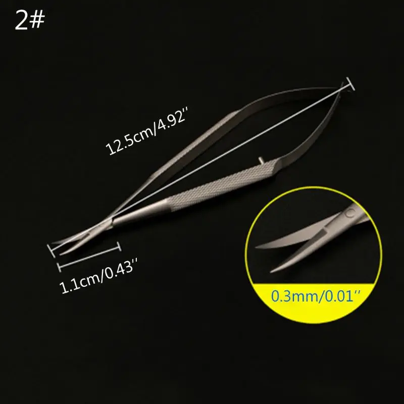 Spatola a pinza microscopica a forbice Micro gancio pinzetta 12cm acciaio inossidabile