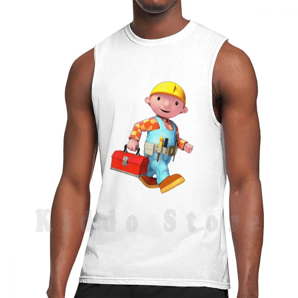 Camisetas sin mangas de Bob el constructor, chaleco sin mangas, programa de televisión de Bob el constructor, sombrero de aventura divertido de Pbs, Builder Ceebeebies Cbbc