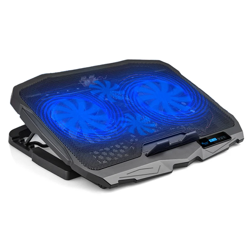 New Touch LCD display Gaming Laptop cooler 2 USB Ports and 4 cooling Fans laptop cooling Air pad Notebook Stand for 12-15.6 inch