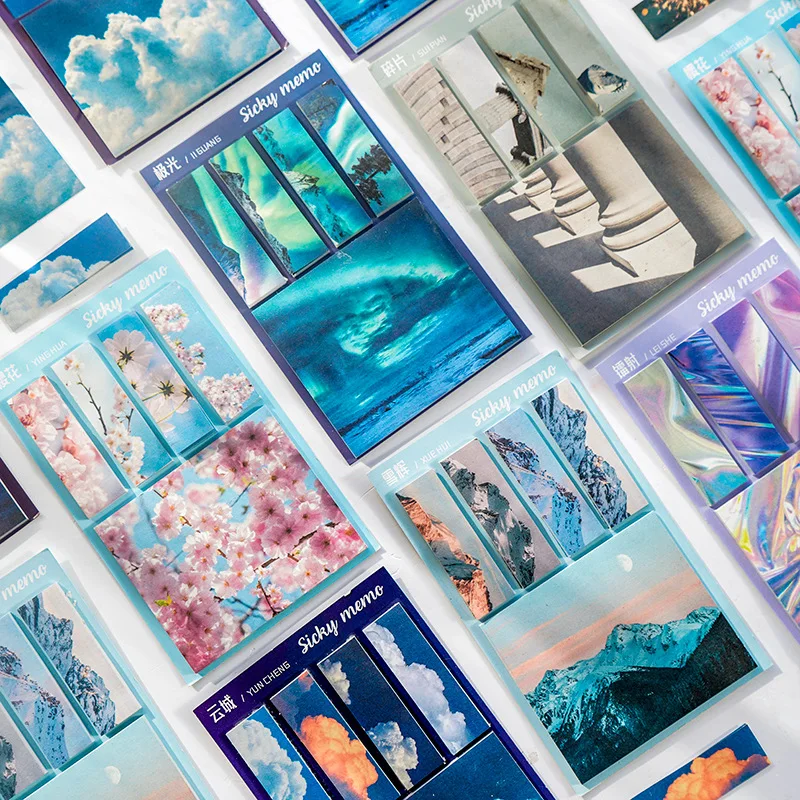 Fragment Of Landscape Mini Memo Pack Sakura Moon Snow Aurora Sticky Note Paper