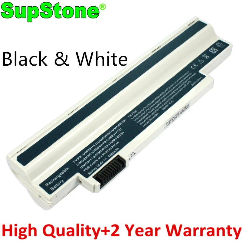 SupStone UM09G75 UM09C31 UM09G31 UM09H51 Battery For Acer Aspire One 532H-2019 AO532 AO533 UM09G71 UM09H31 UM09H36/H41/H56/H70