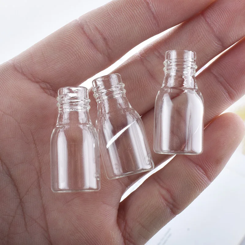 50pcs/lot 3ml empty nail polish glass bottles with white black lid Small Glass Nail Polish Container with Brush Cap