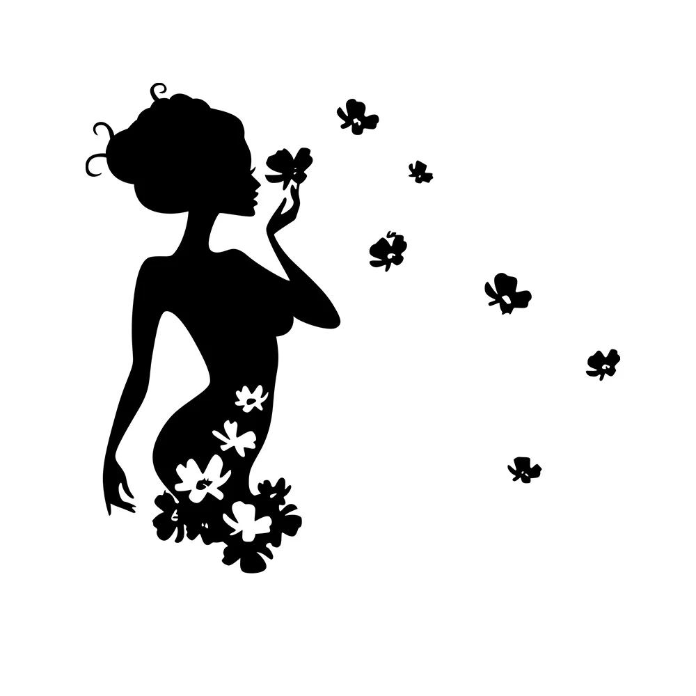 

DIY Flower Fairy Wall stickers Removable Art Vinyl Wall Sticker Decal For Room Home Decoration