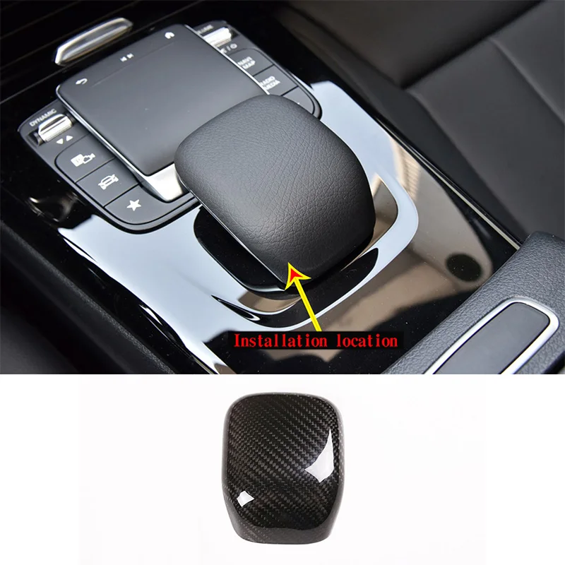 

For 2019-2021 Mercedes-Benz A-Class CLA real carbon fiber car central control armrest decorative cover sticker interior parts