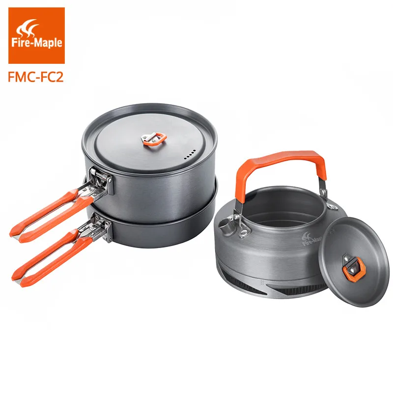 

Fire Maple FMC-FC2 Camping Utensils Dishes Cookware Set Picnic Hiking Heat Exchanger Pot Kettle Outdoor Tourism Tableware