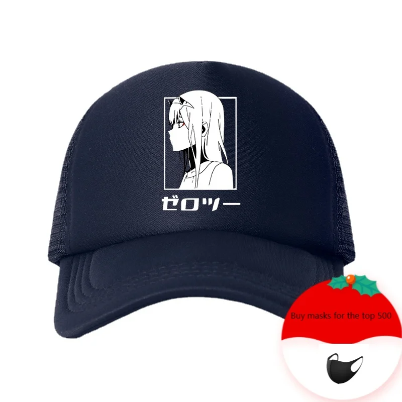 Darling In The Franxx Anime  Unisex Cap Mesh Baseball Cap Adjustable Snapback Hats Forbaseball Cap for Men