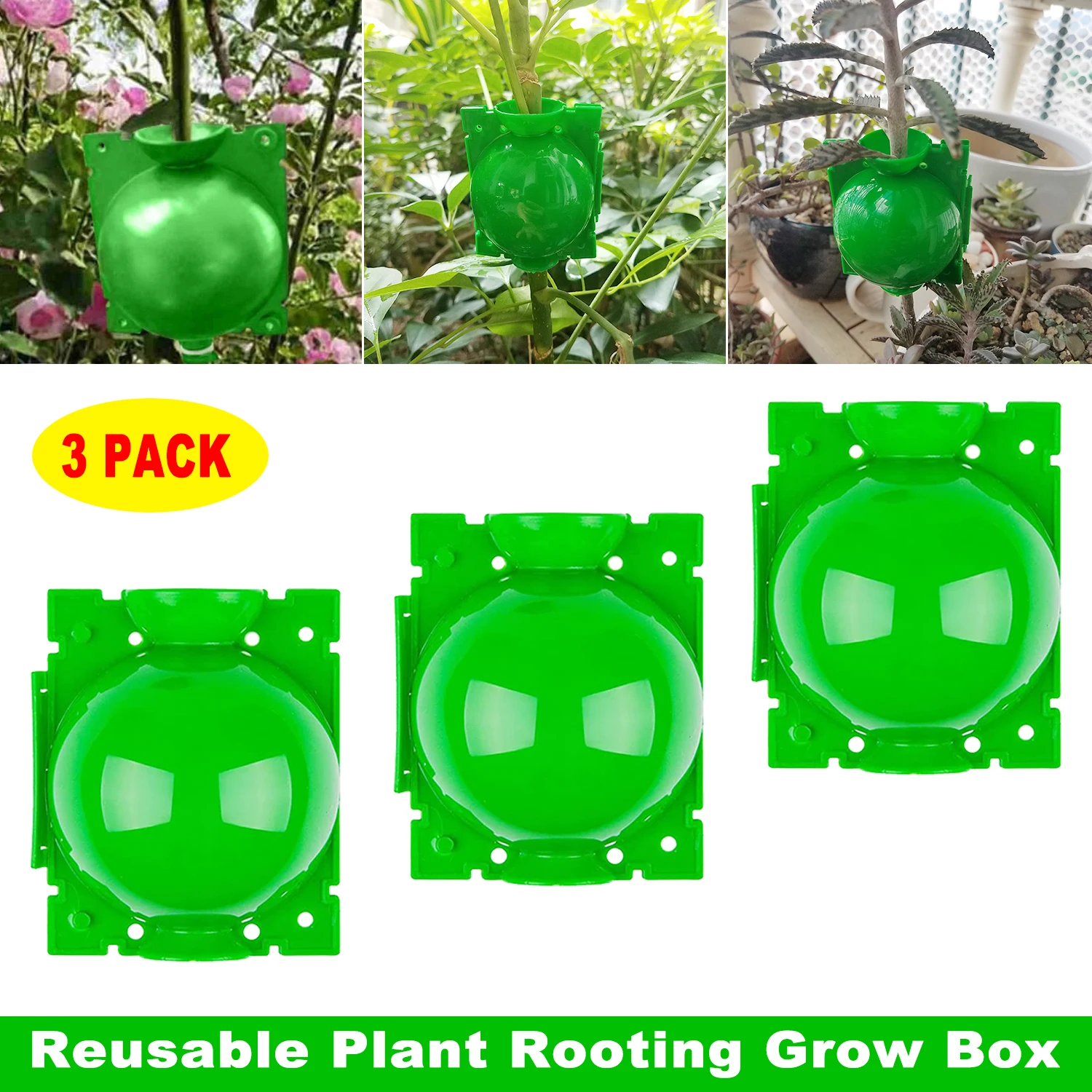 1/3/5/Pcs Plant Root Ball Green Root Graft Growing Box Breeding Case Plant Root Device Layer Pod High Pressure Balls for Garden